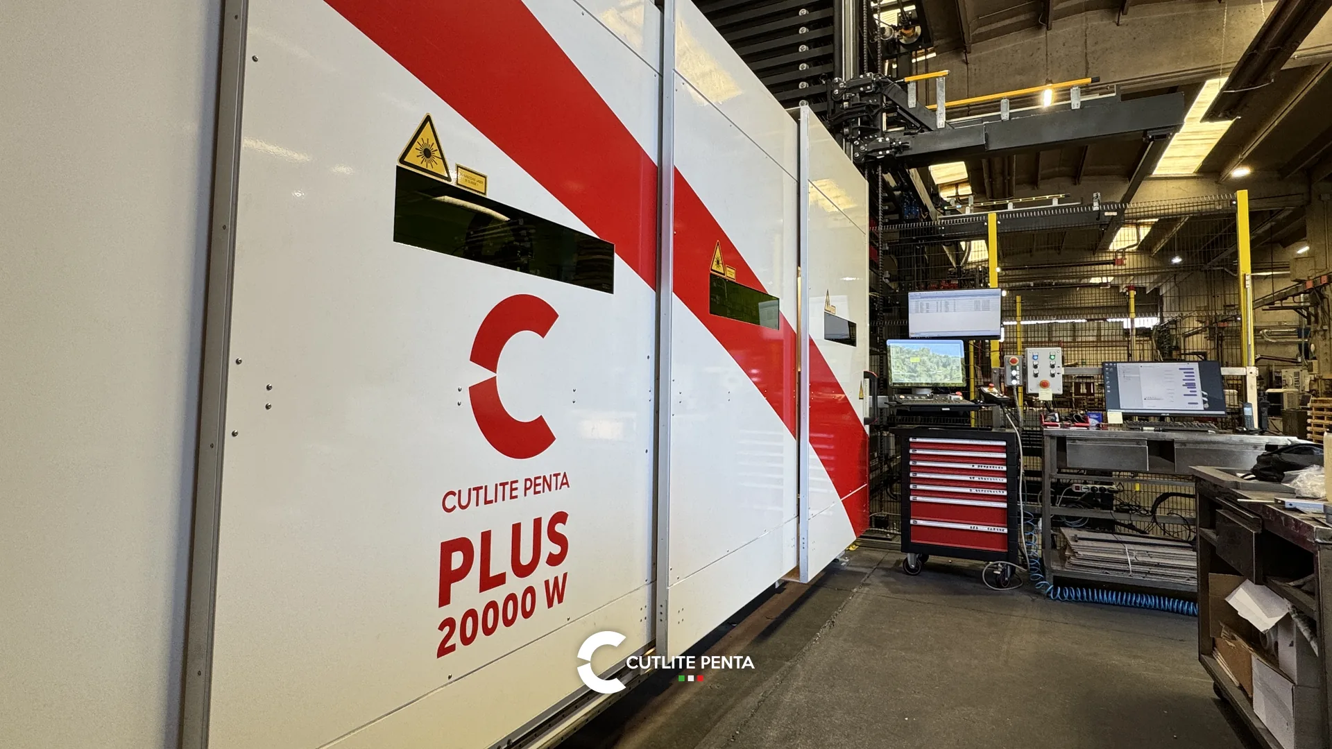 Cutlite Penta PLUS 20 kW fiber laser installed at the M3 Metelli metal fabrication shop