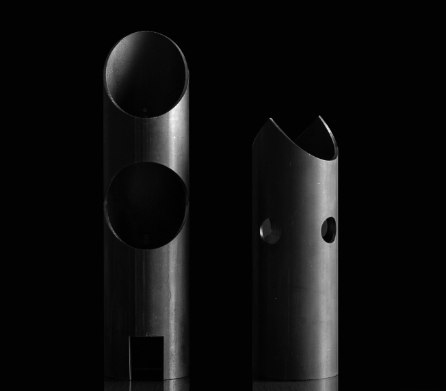 Sample of laser-cut metal for the automotive sector