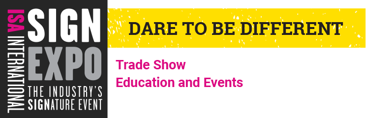 Logotipo da feira ISA Sign Expo 2018 em Orlando