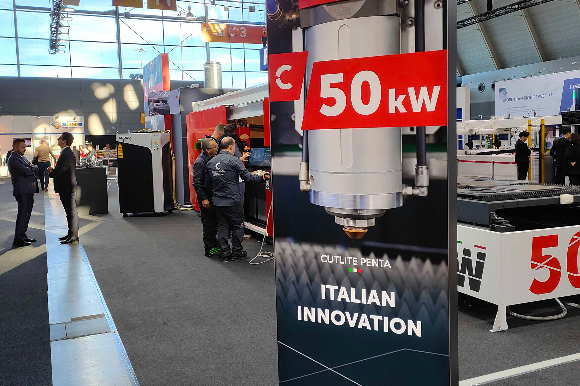 Le systeme laser fibre Cutlite Penta de 50 kW au Blechexpo 2023